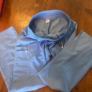 Figs light blue scrub pants with cargo pocket